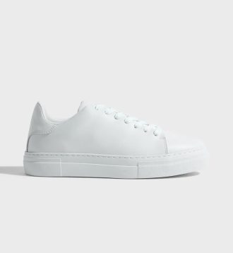 White leather sneakers