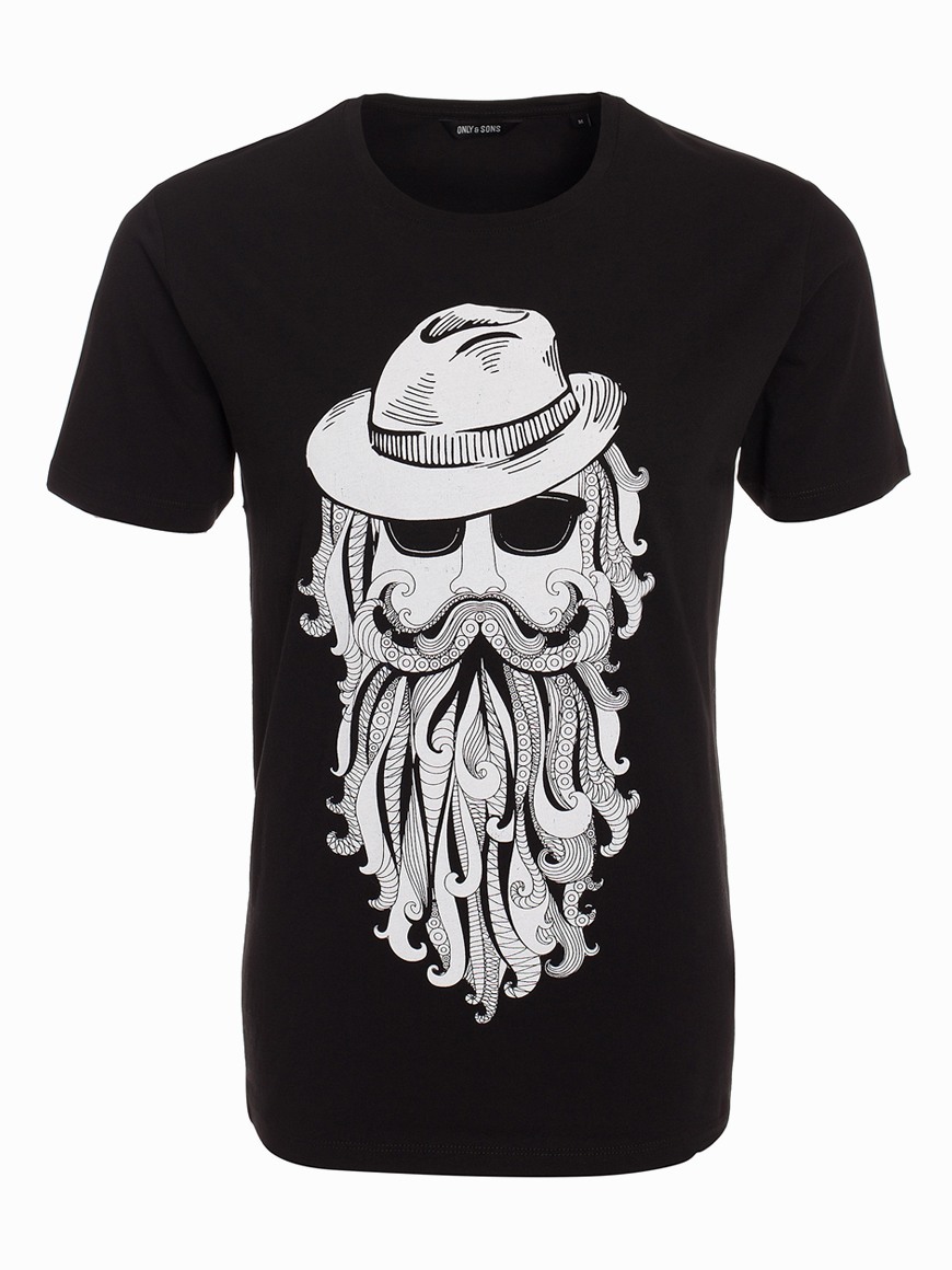 Marled Stripe-Trim Tee