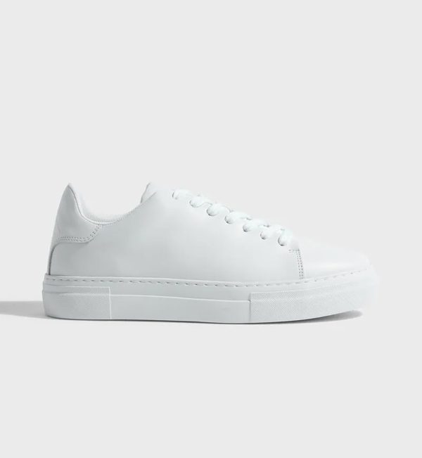 White leather sneakers
