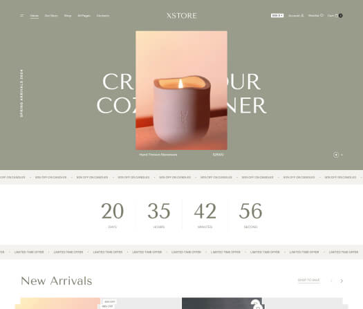 XStore WooCommerce theme - Purely Handmade demo