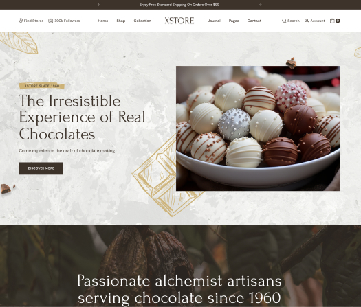 XStore WooCommerce theme - Chocolate Boutique demo