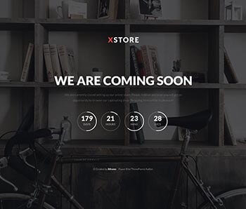 XStore WooCommerce theme - Coming soon black demo