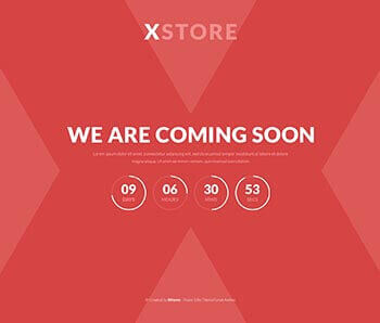 XStore WooCommerce theme - Coming soon red demo