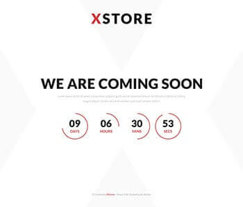 XStore WooCommerce theme - Coming soon white demo