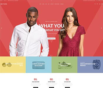 XStore WooCommerce theme - Default red demo