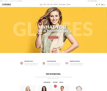 XStore WooCommerce theme - Default yellow demo