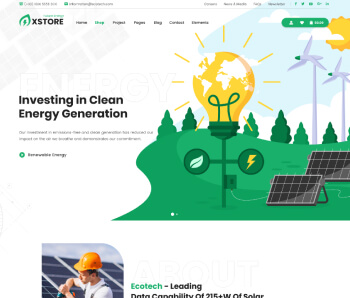 XStore WooCommerce theme - Green Energy demo