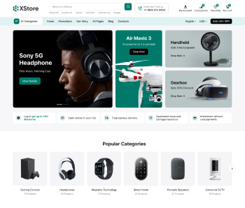 XStore WooCommerce theme - Electronics Mega Market demo