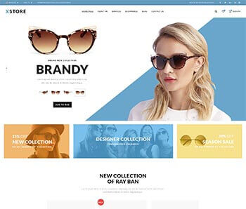 XStore WooCommerce theme - Glasses demo