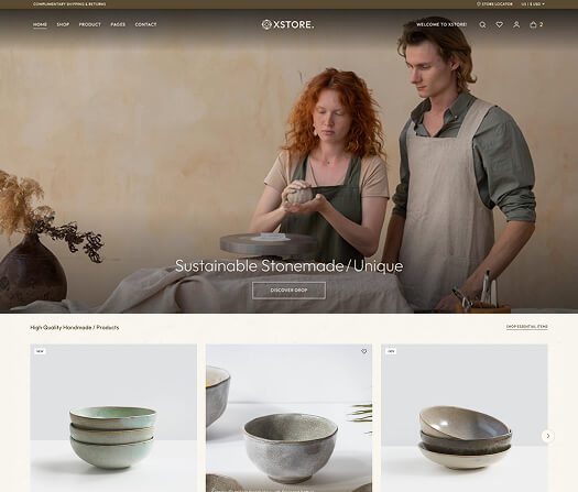 XStore WooCommerce theme - Handmade artisans demo