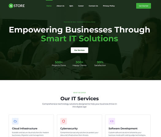 XStore WooCommerce theme - IT Service demo