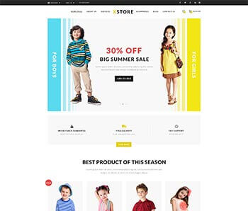 XStore WooCommerce theme - Kids demo