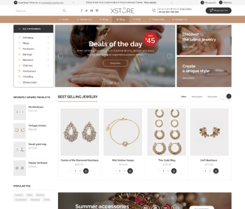 XStore WooCommerce theme - Jewellery Niche Market demo
