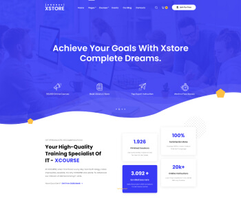 XStore WooCommerce theme - Online Courses demo