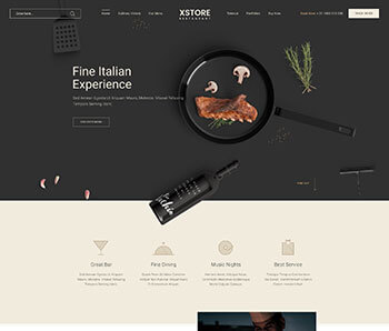 XStore WooCommerce theme - Restaurant demo