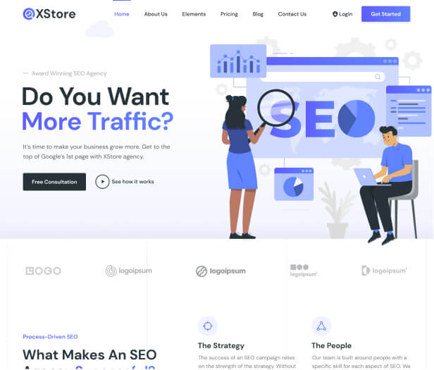 XStore WooCommerce theme - SEO agency demo