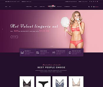 XStore WooCommerce theme - Underwear demo
