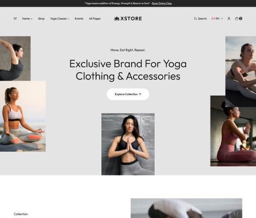 XStore WooCommerce theme - Yoga Accessories demo