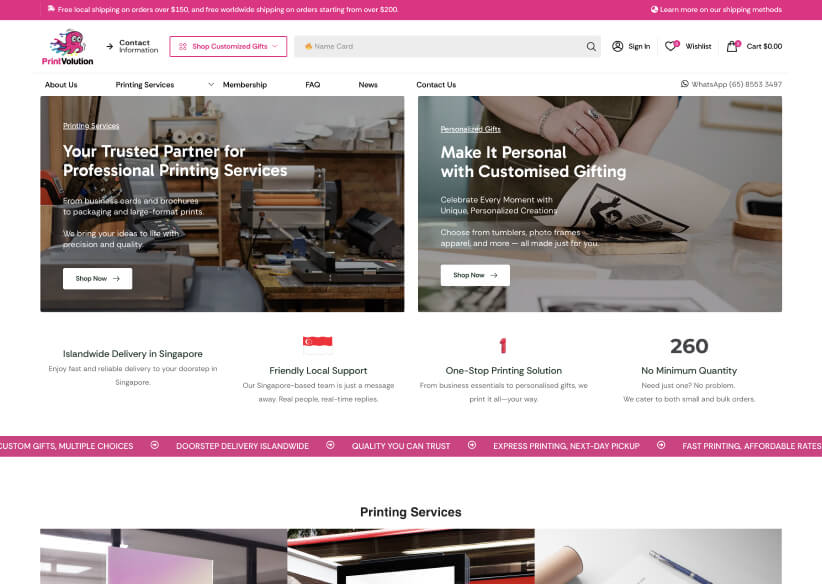 XStore printvolution.sg